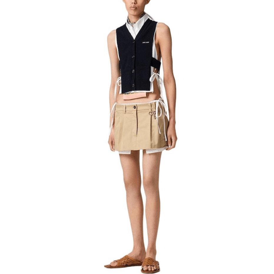 Miu Miu Miu Miu Cotton Twill Mini Skirt Size 36 Size 25" / US 0 / IT 36 - 11 Thumbnail