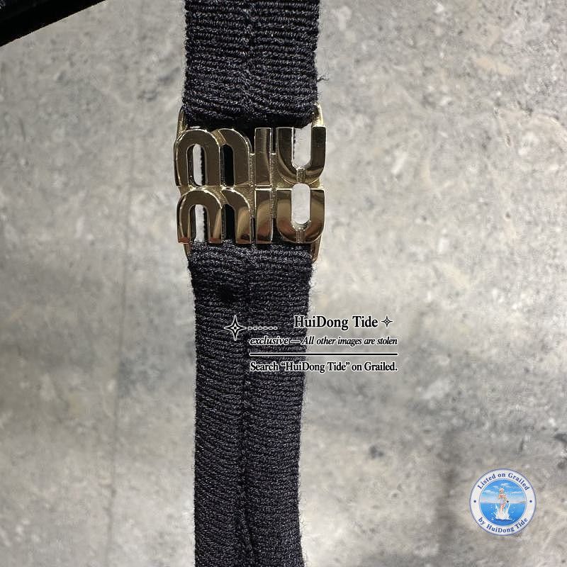 Miu Miu Miu Miu Ribbed Logo Strap Midi Dress Size 38 Size XS / US 0-2 / IT 36-38 - 8 Thumbnail