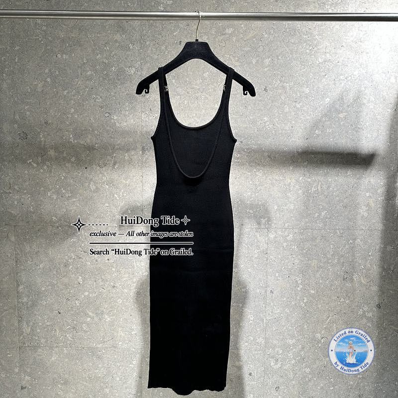 Miu Miu Miu Miu Ribbed Logo Strap Midi Dress Size 38 Size XS / US 0-2 / IT 36-38 - 3 Thumbnail