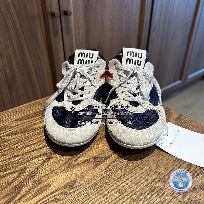 Miu Miu MIU MIU Suede Panel Sneakers it 37.5 Size US 7.5 / IT 37.5 - 3 Thumbnail