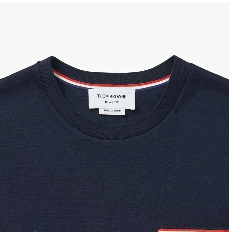 Thom Browne Short Sleeve Stripe Chest Pocket Men's T-Shirt Size US M / EU 48-50 / 2 - 6 Thumbnail