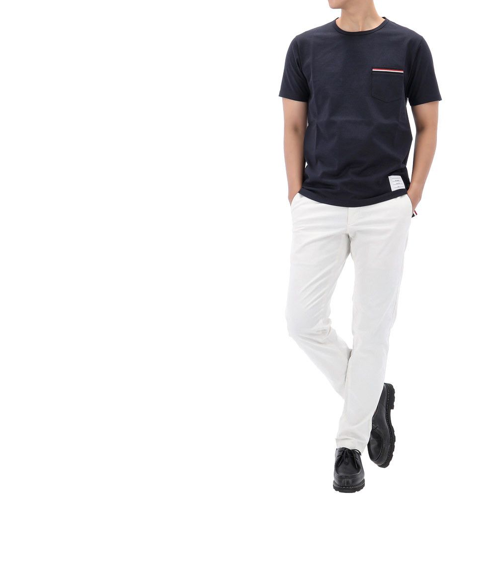 Thom Browne Lucky Chance Striped Pocket T-Shirt Size US M / EU 48-50 / 2 - 13 Thumbnail