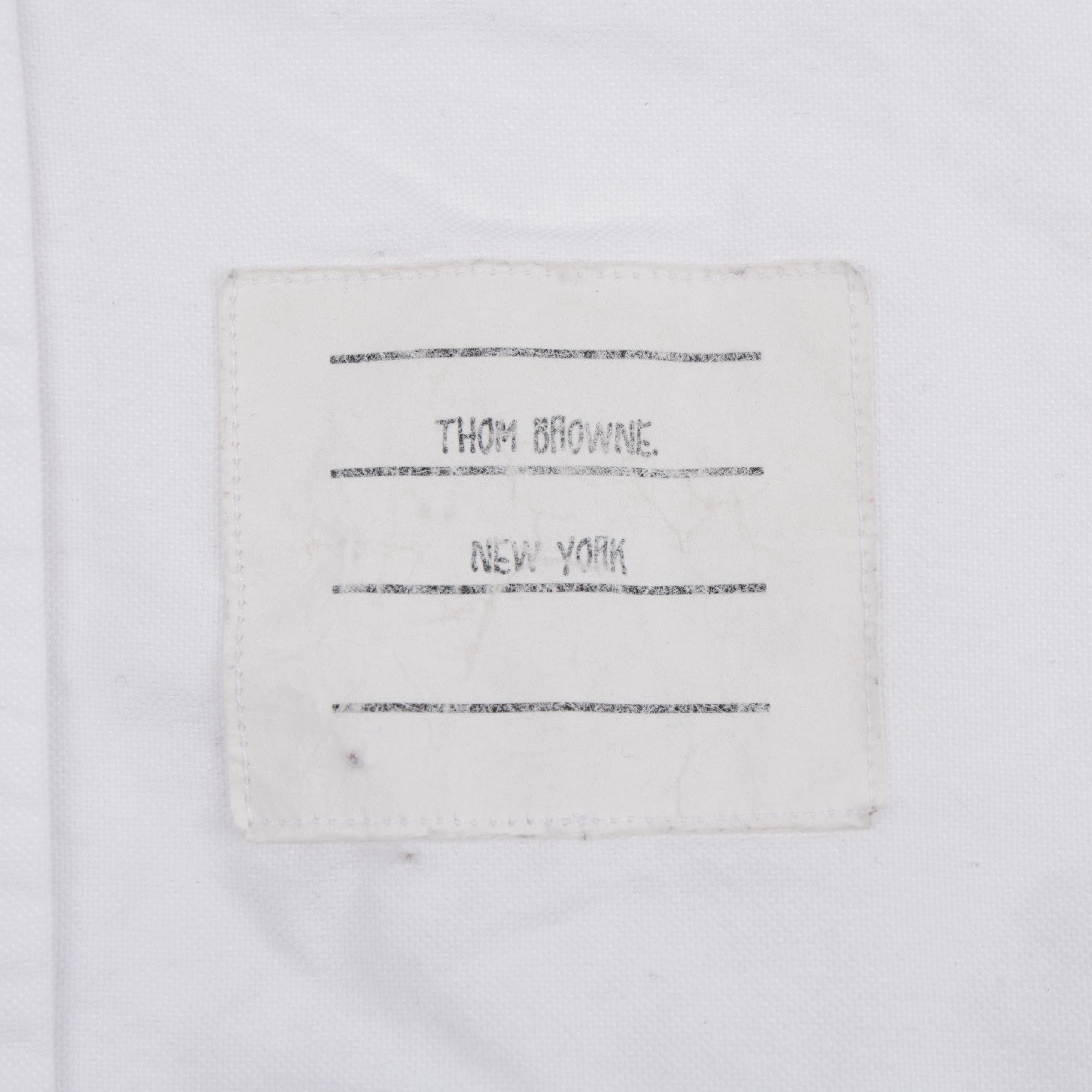 Thom Browne Cotton Armband Shirt White Size US M / EU 48-50 / 2 - 7 Thumbnail