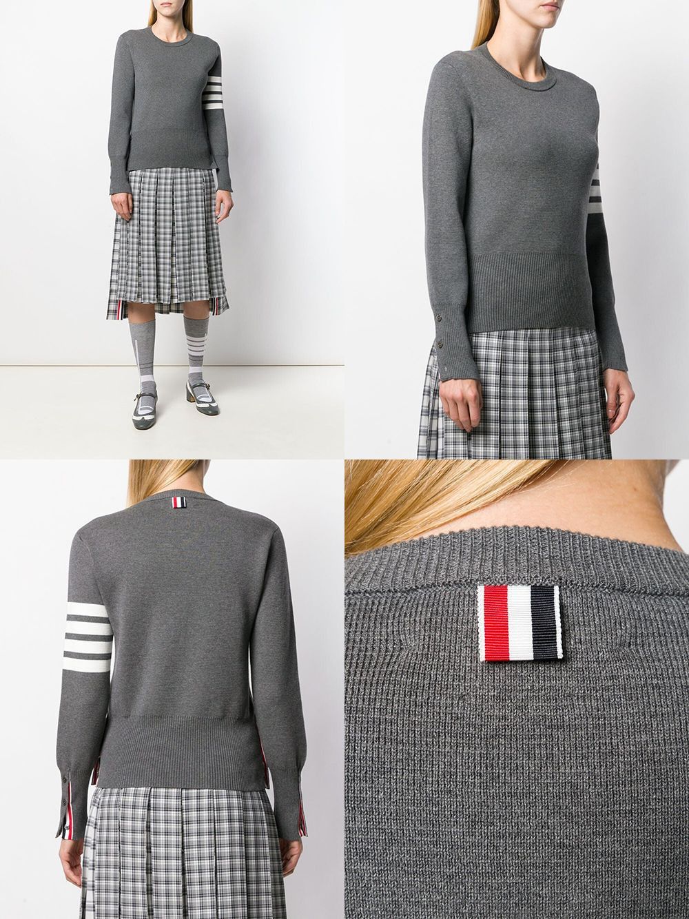Thom Browne Women's Milano Stitch Knit Size M / US 6-8 / IT 42-44 - 3 Thumbnail