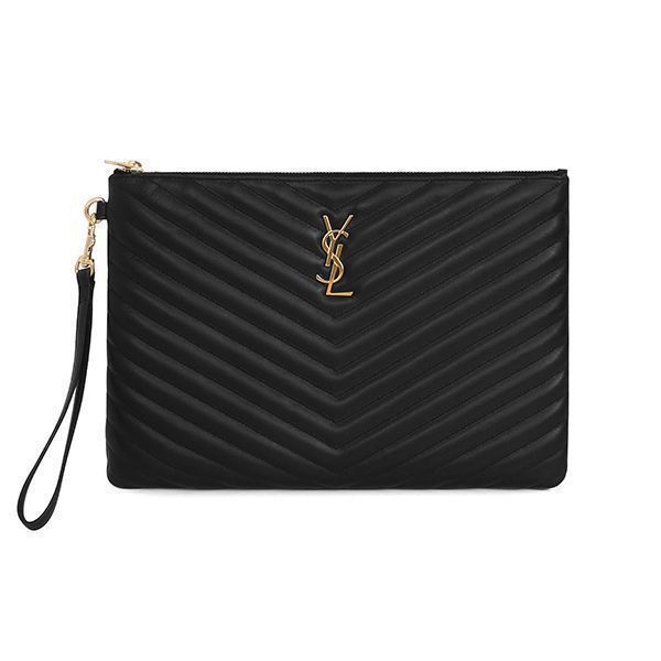 Yves Saint Laurent Monogram Matelassé Logo Clutch Size ONE SIZE - 4 Thumbnail