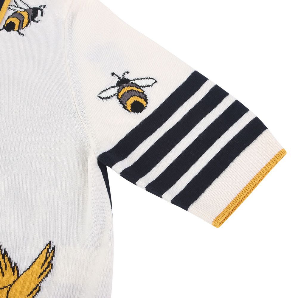 Thom Browne Bird Bee Fun Mix Asymmetric Polo Knit Size Size M / US 6-8 / IT 42-44 - 6 Thumbnail