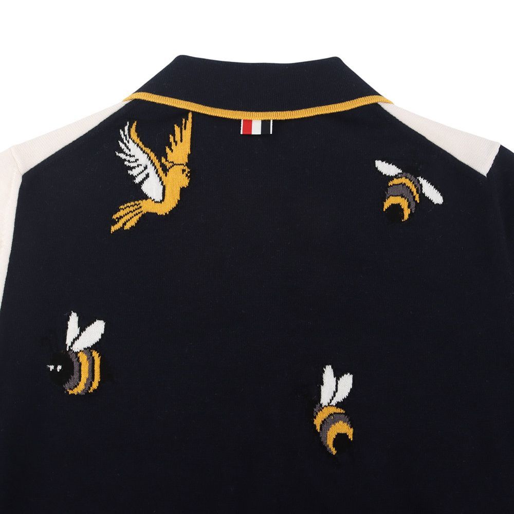 Thom Browne Bird Bee Fun Mix Asymmetric Polo Knit Size Size M / US 6-8 / IT 42-44 - 4 Thumbnail
