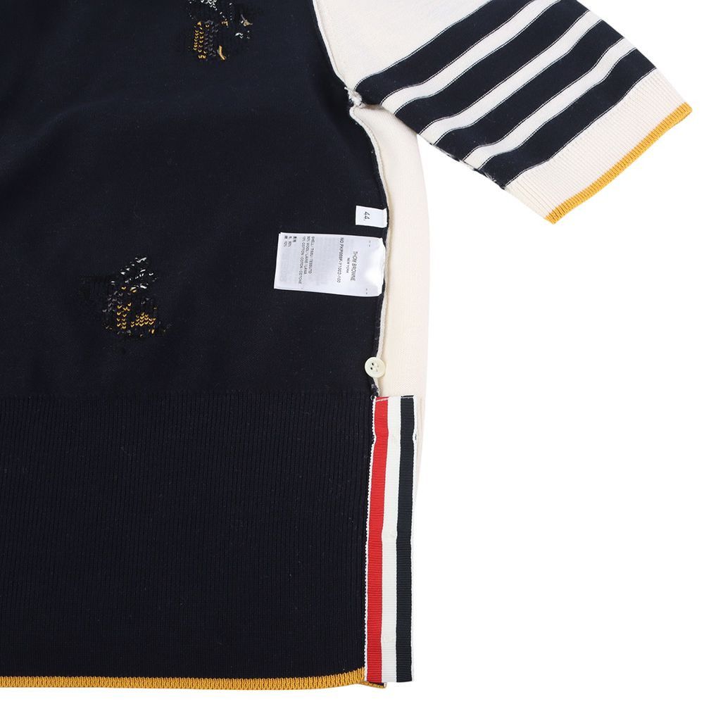 Thom Browne Bird Bee Fun Mix Asymmetric Polo Knit Size Size M / US 6-8 / IT 42-44 - 8 Thumbnail