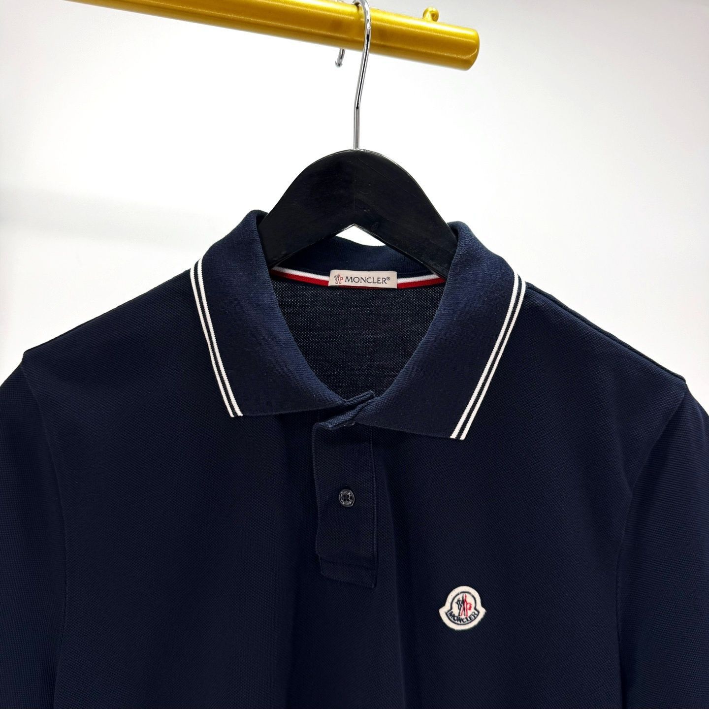 Moncler Moncler Short Sleeve Polo Shirt Navy Size US M / EU 48-50 / 2 - 4 Thumbnail