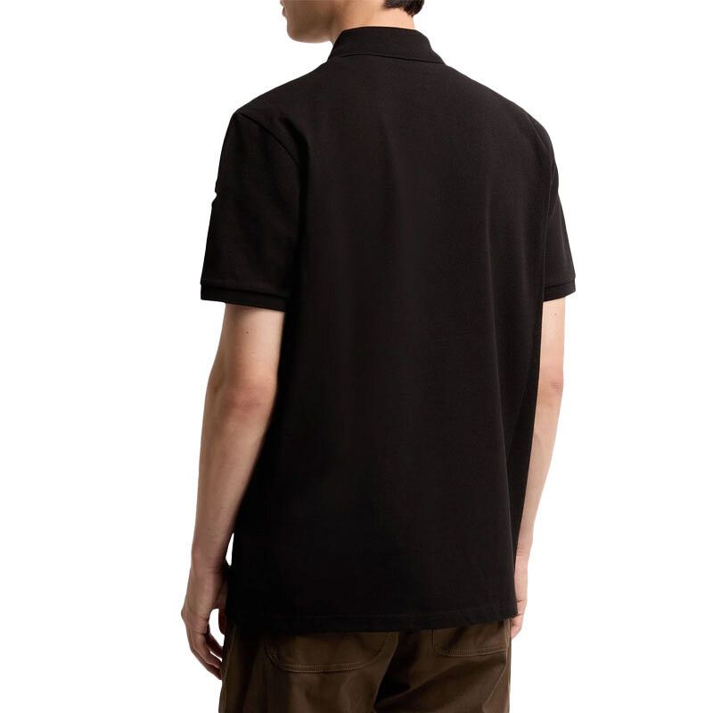 Moncler Logo Patch Pique Polo Shirt Black Size US M / EU 48-50 / 2 - 4 Thumbnail