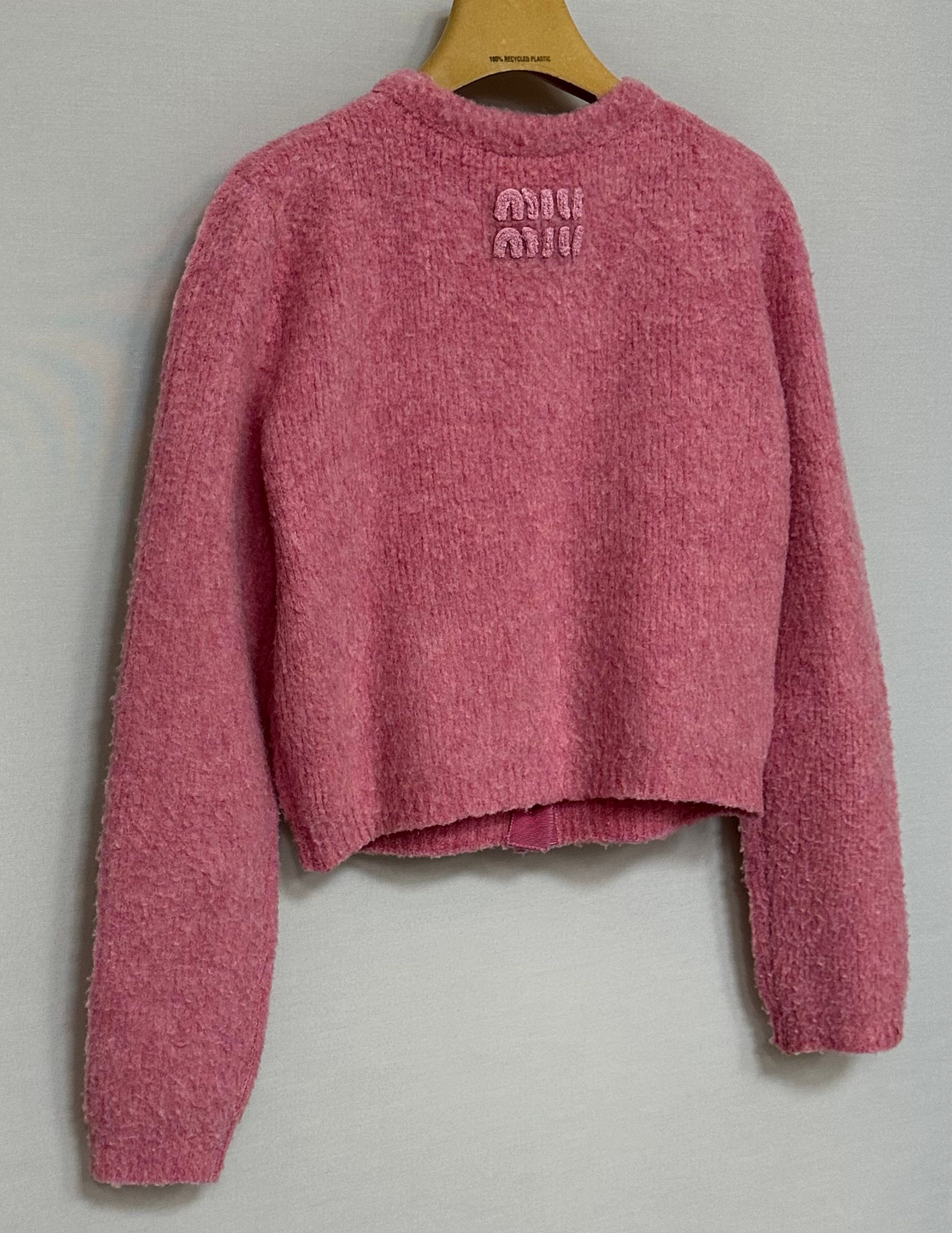 Miu Miu Boucle Crop Cardigan (SKU: Size M / US 6-8 / IT 42-44 - 6 Thumbnail