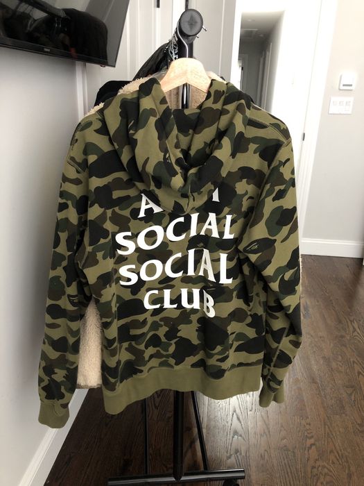 Anti social social online club x bape hoodie