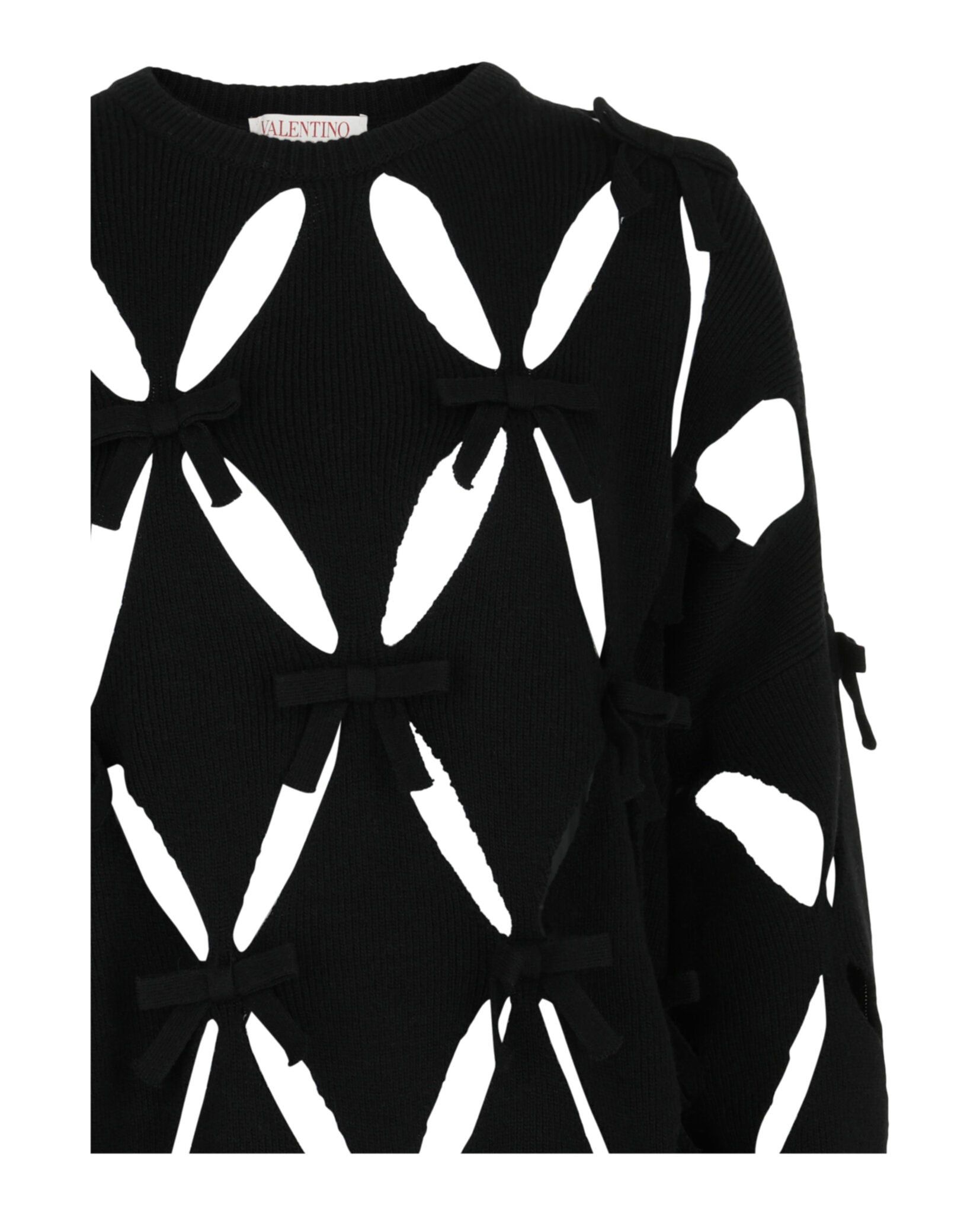 Valentino Wool Ribbon Cutout Sweater Size XS / US 0-2 / IT 36-38 - 3 Thumbnail