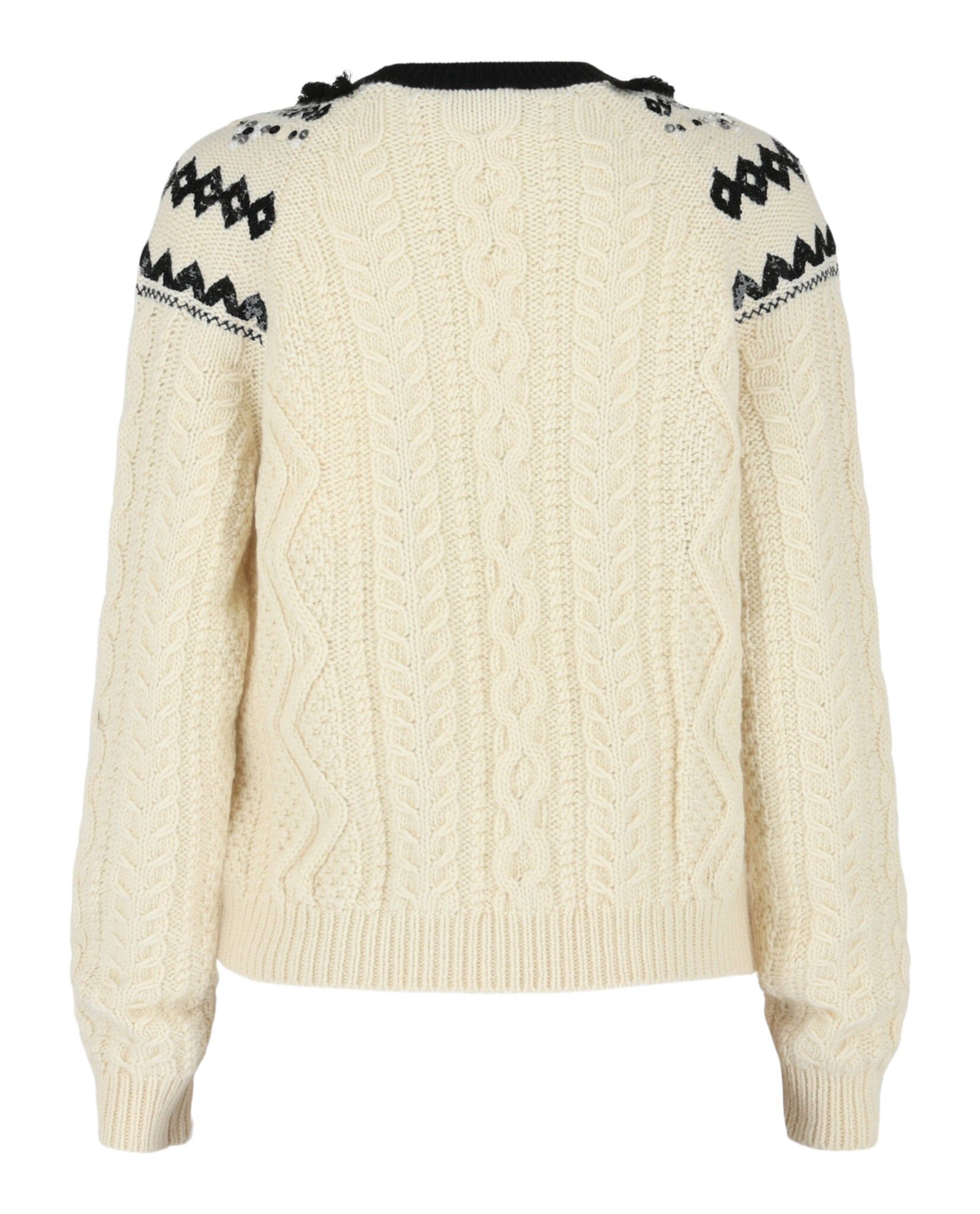 Valentino Embroidered Cable Knit Sweater Size XS / US 0-2 / IT 36-38 - 2 Thumbnail