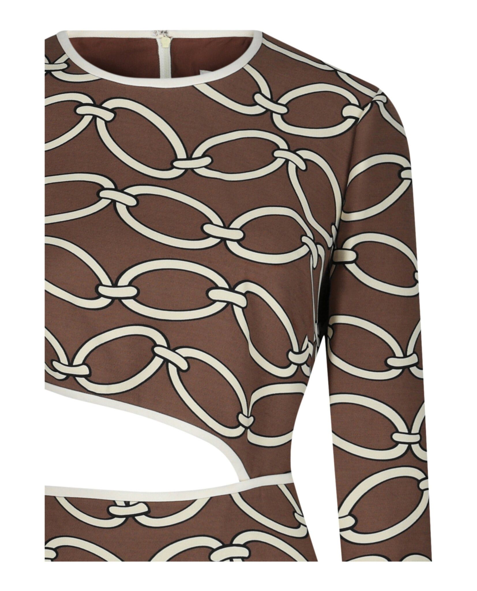 Valentino Chain Print Cutout Mini Dress Size S / US 4 / IT 40 - 3 Thumbnail