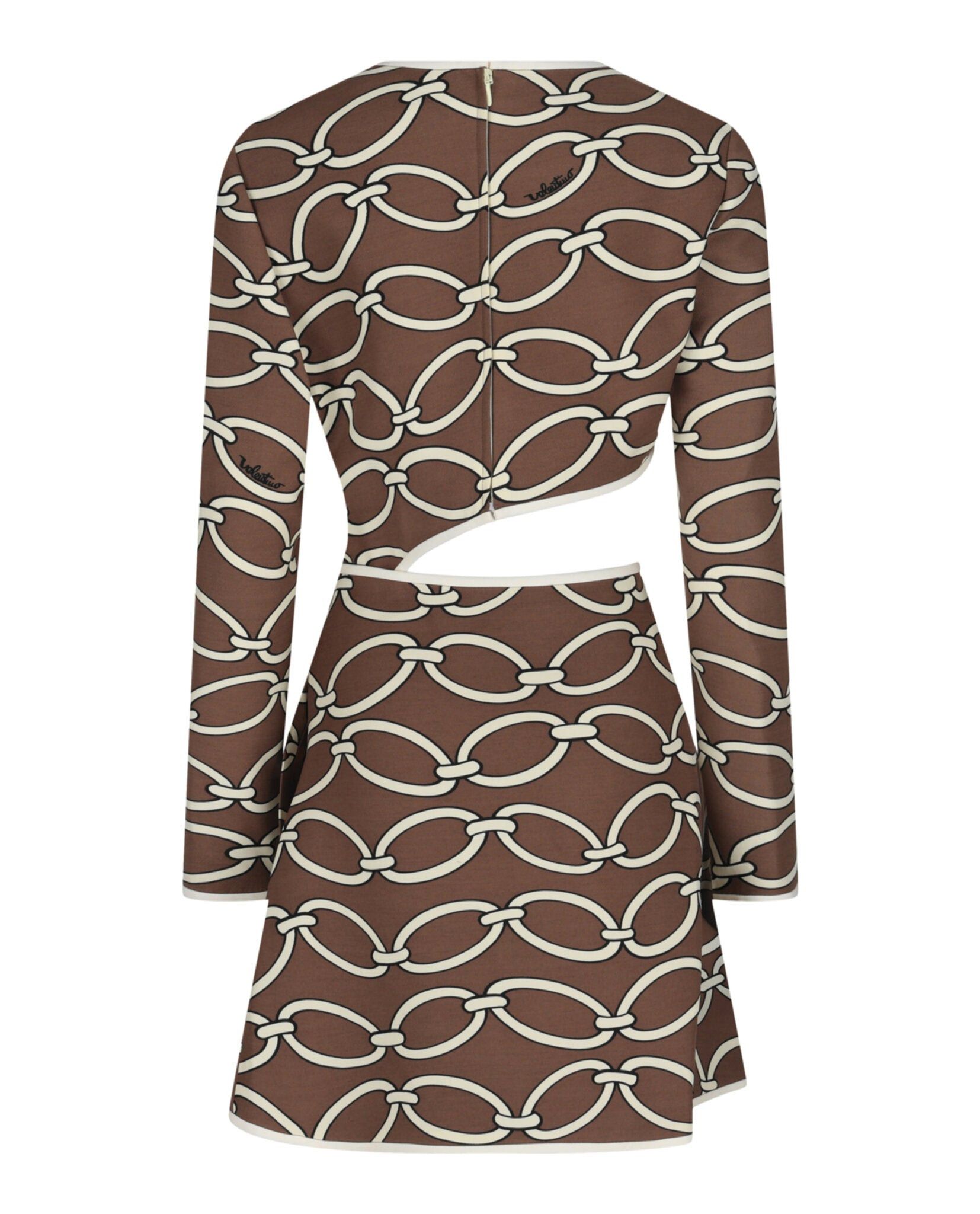 Valentino Chain Print Cutout Mini Dress Size S / US 4 / IT 40 - 2 Thumbnail