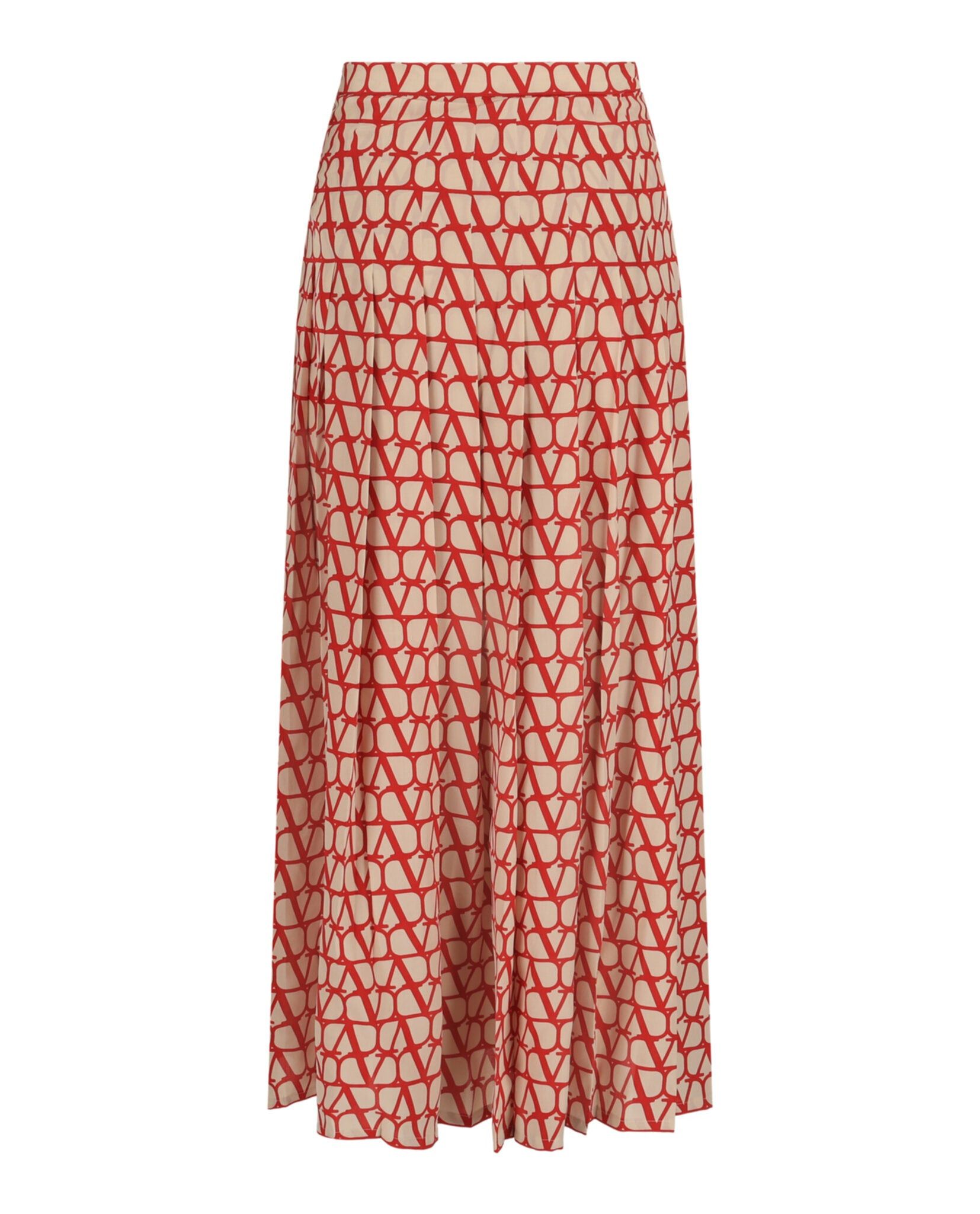 Valentino Toile Iconographe Pleated Silk Midi Skirt Size 30" / US 8 / IT 44 - 2 Thumbnail