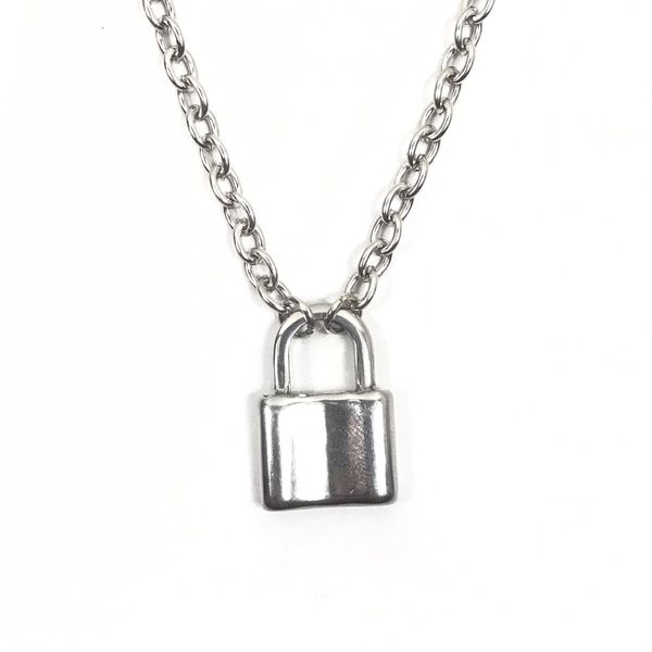 Vintage Silver Lock Eboy Necklace Cross Chain Size ONE SIZE - 1 Preview