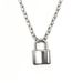 Vintage Silver Lock Eboy Necklace Cross Chain Size ONE SIZE - 1 Thumbnail
