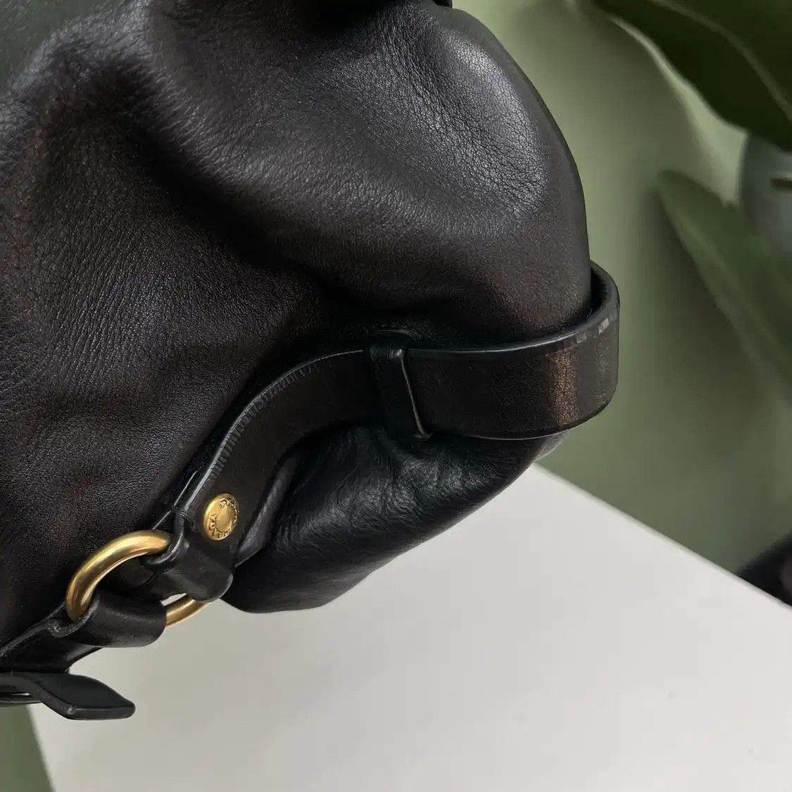 Prada PRADA black cowhide leather logo shoulder bag Size ONE SIZE - 7 Thumbnail