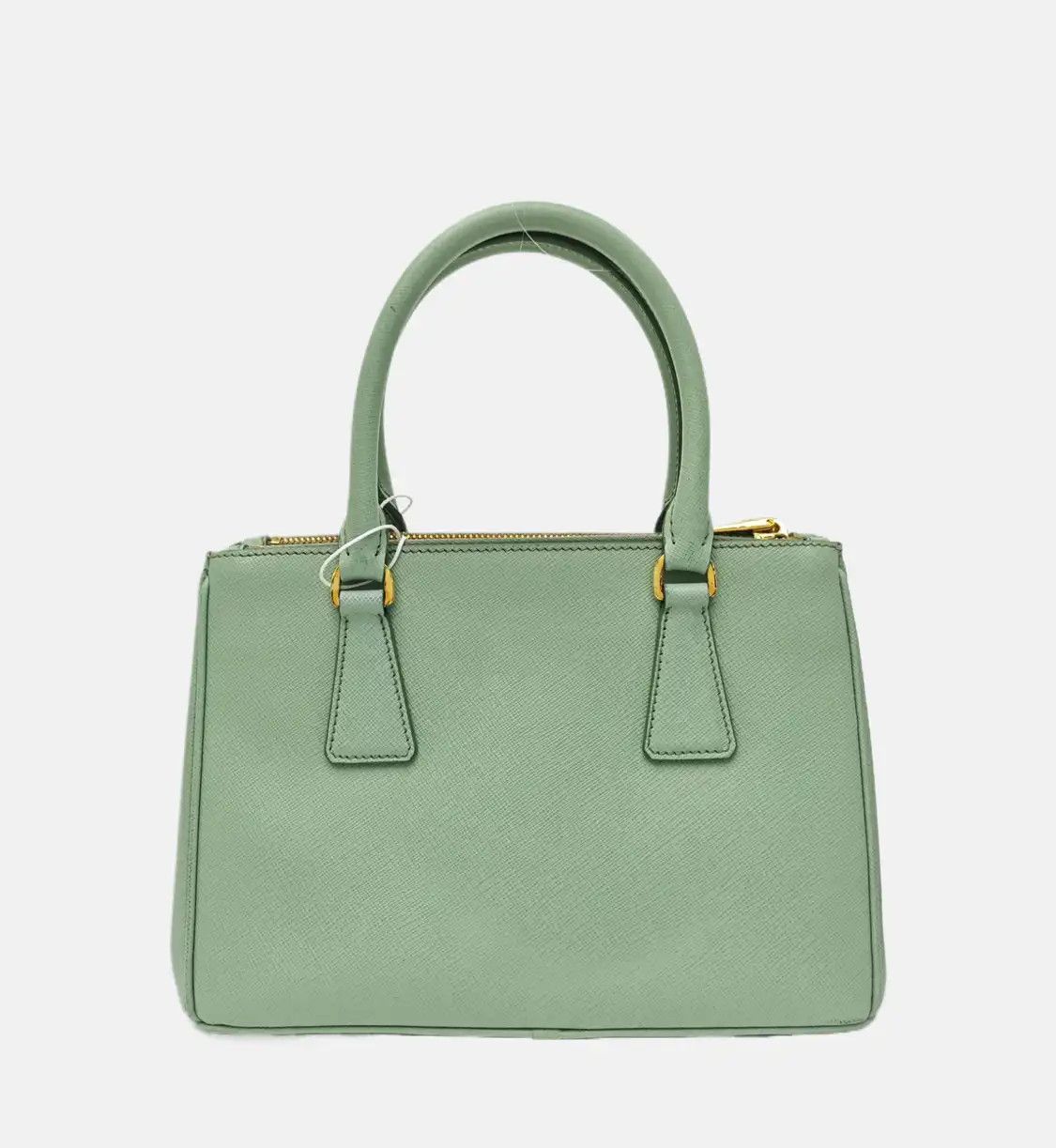 Prada PRADA Galleria green cowhide leather logo cross pattern Galleria shoulder bag ha Size ONE SIZE - 5 Thumbnail