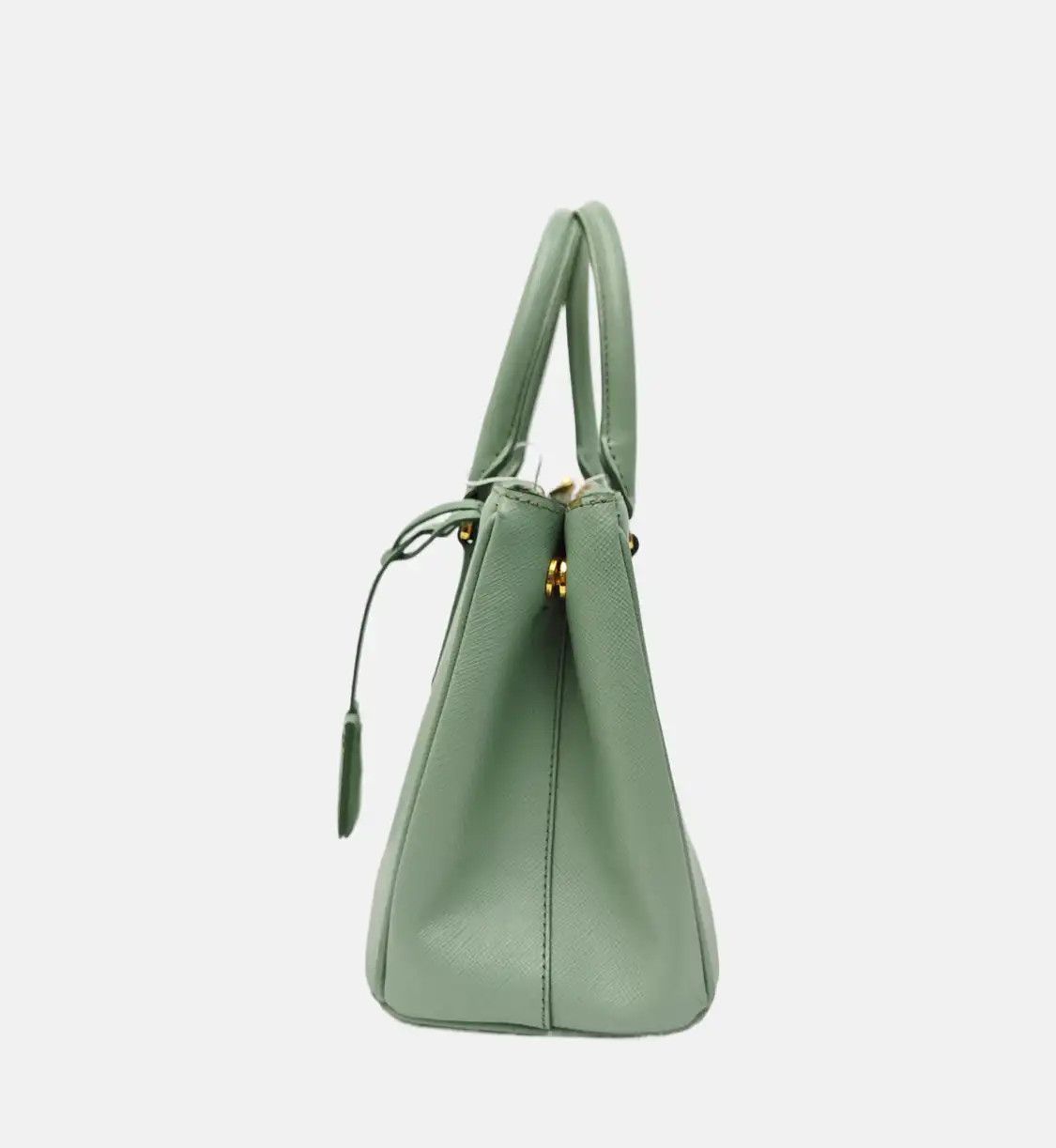 Prada PRADA Galleria green cowhide leather logo cross pattern Galleria shoulder bag ha Size ONE SIZE - 3 Thumbnail