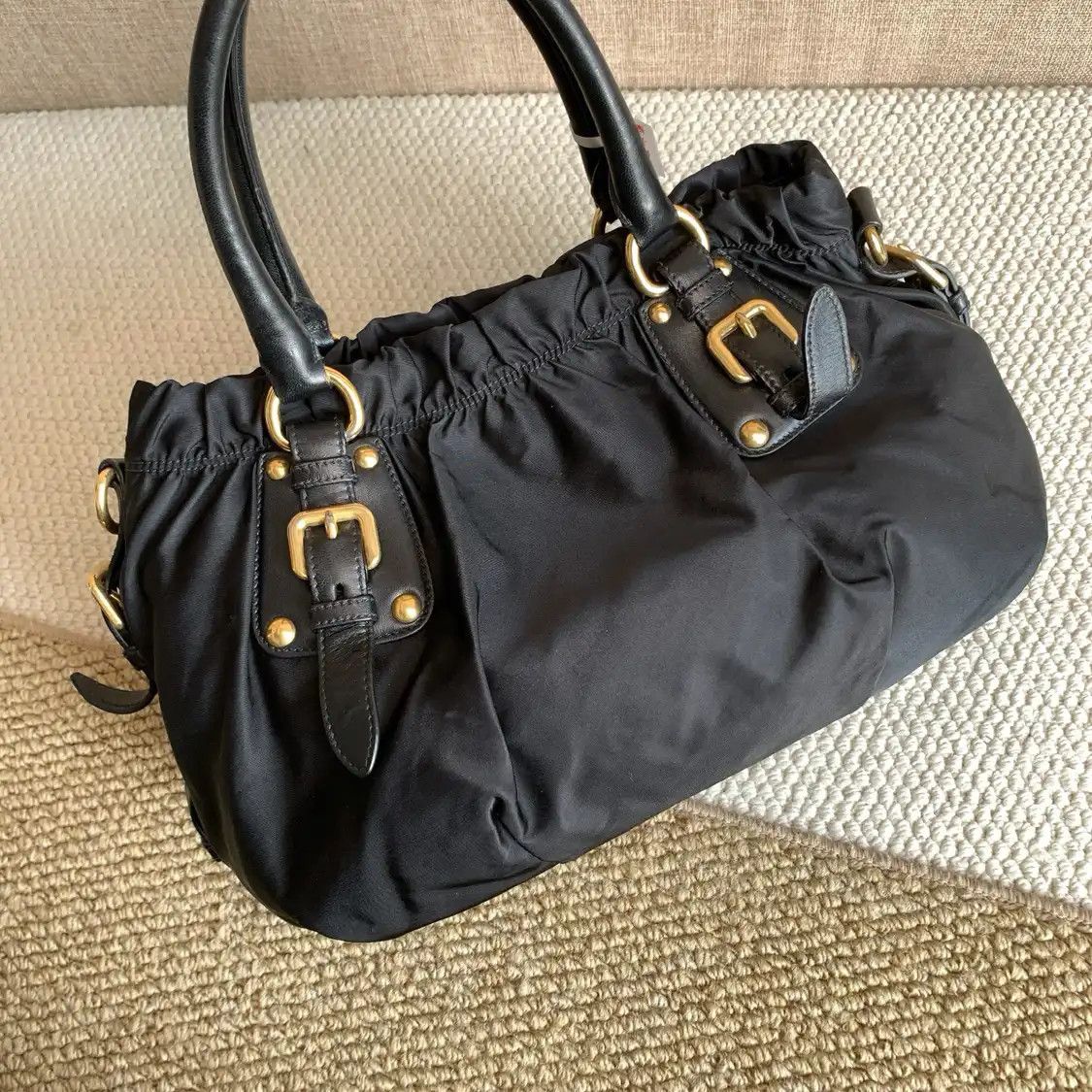Prada PRADA Gaufre black nylon shoulder bag detachable strap Size ONE SIZE - 3 Thumbnail