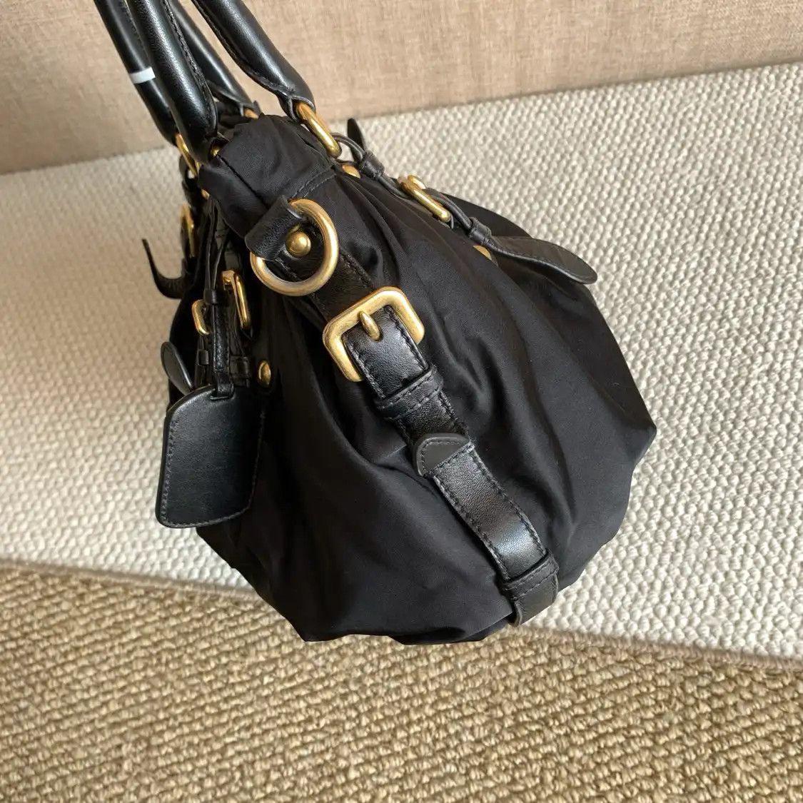 Prada PRADA Gaufre black nylon shoulder bag detachable strap Size ONE SIZE - 4 Thumbnail