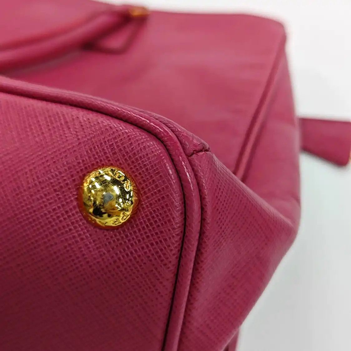Prada PRADA Galleria oversized no rose redcowhide leather logo cross pattern Galleria Size ONE SIZE - 14 Thumbnail