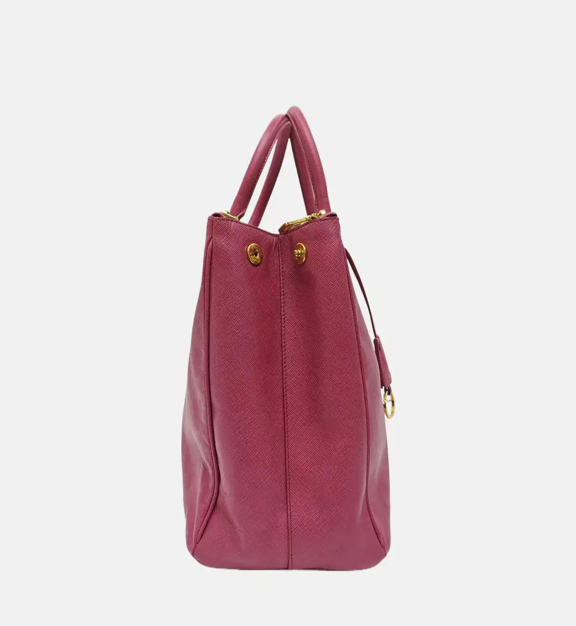 Prada PRADA Galleria oversized no rose redcowhide leather logo cross pattern Galleria Size ONE SIZE - 4 Thumbnail