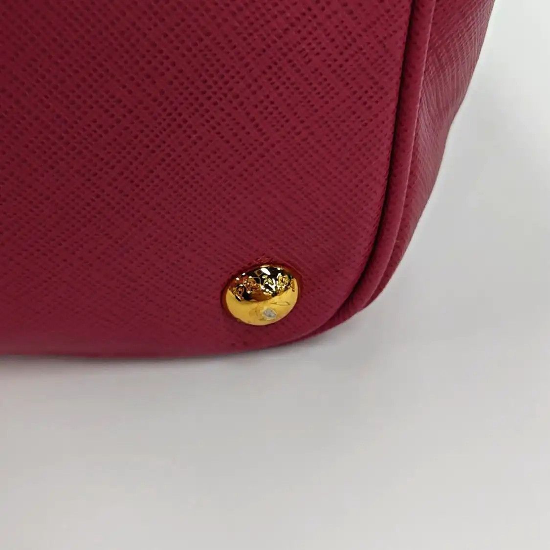 Prada PRADA Galleria oversized no rose redcowhide leather logo cross pattern Galleria Size ONE SIZE - 13 Thumbnail