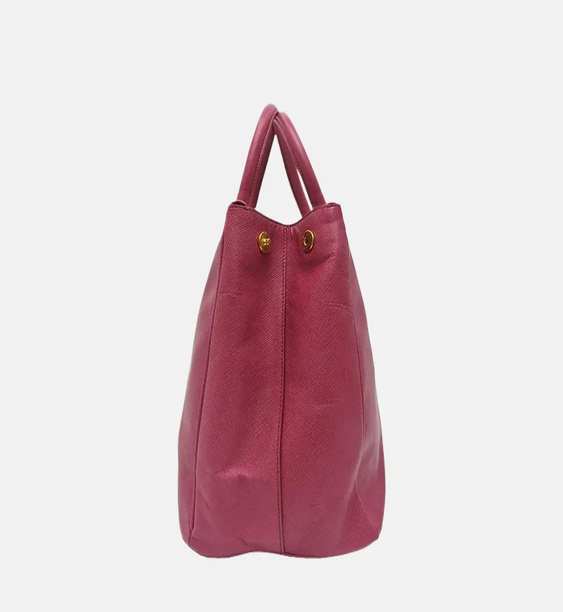 Prada PRADA Galleria oversized no rose redcowhide leather logo cross pattern Galleria Size ONE SIZE - 3 Thumbnail