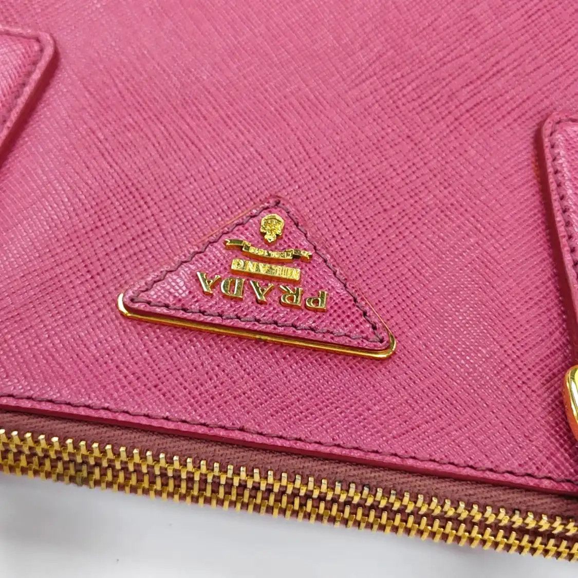 Prada PRADA Galleria oversized no rose redcowhide leather logo cross pattern Galleria Size ONE SIZE - 9 Thumbnail