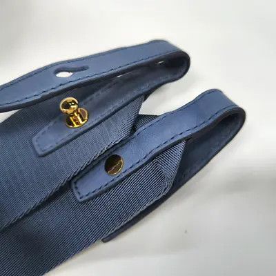 Prada PRADA Explore Medium blue sheepskin logo shoulder bag handbag crossbody bag gold Size ONE SIZE - 17 Thumbnail