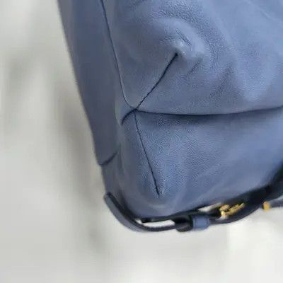 Prada PRADA Explore Medium blue sheepskin logo shoulder bag handbag crossbody bag gold Size ONE SIZE - 15 Thumbnail