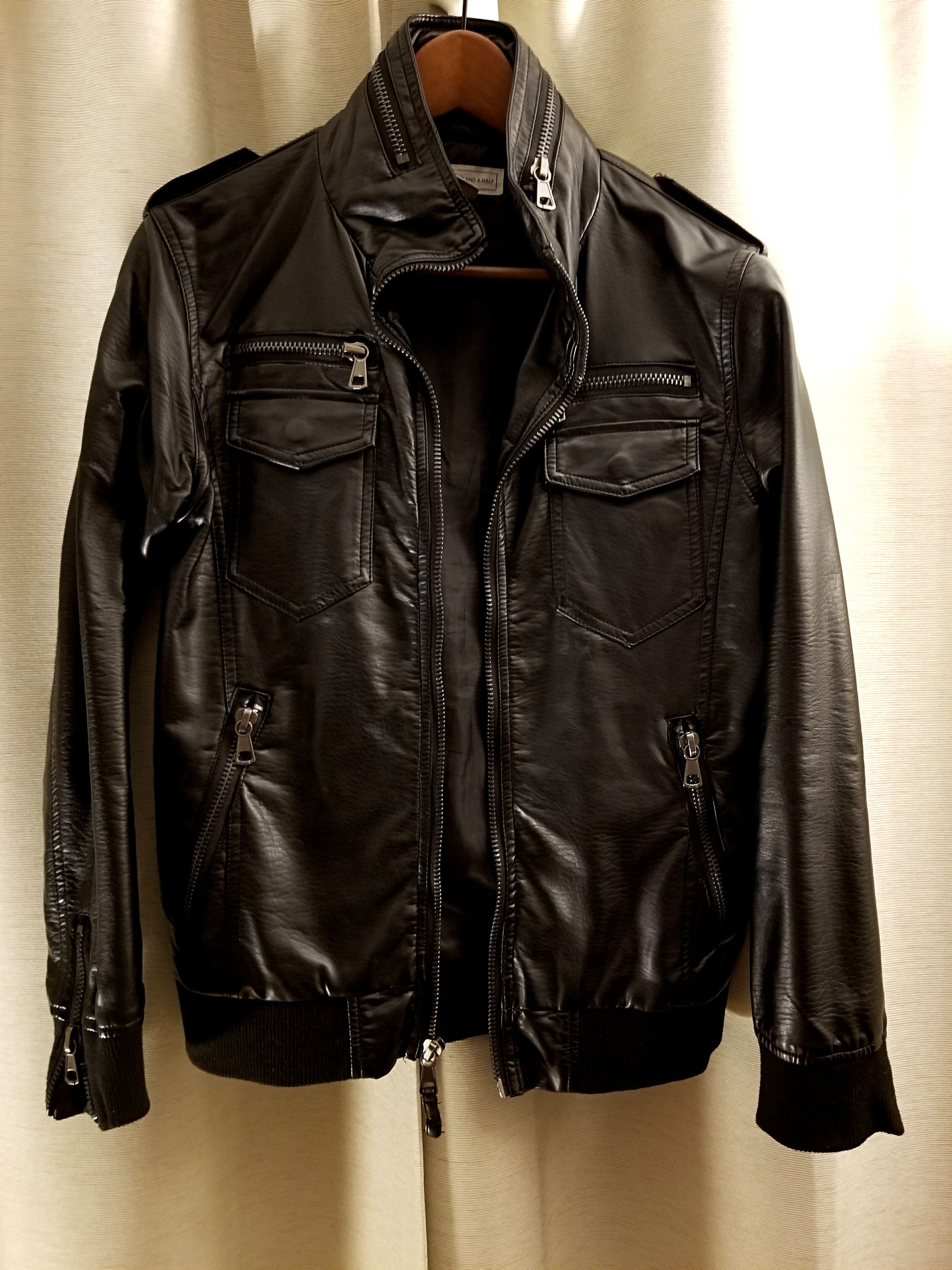 Charles 1 2 Faux Leather Biker Jacket Grailed