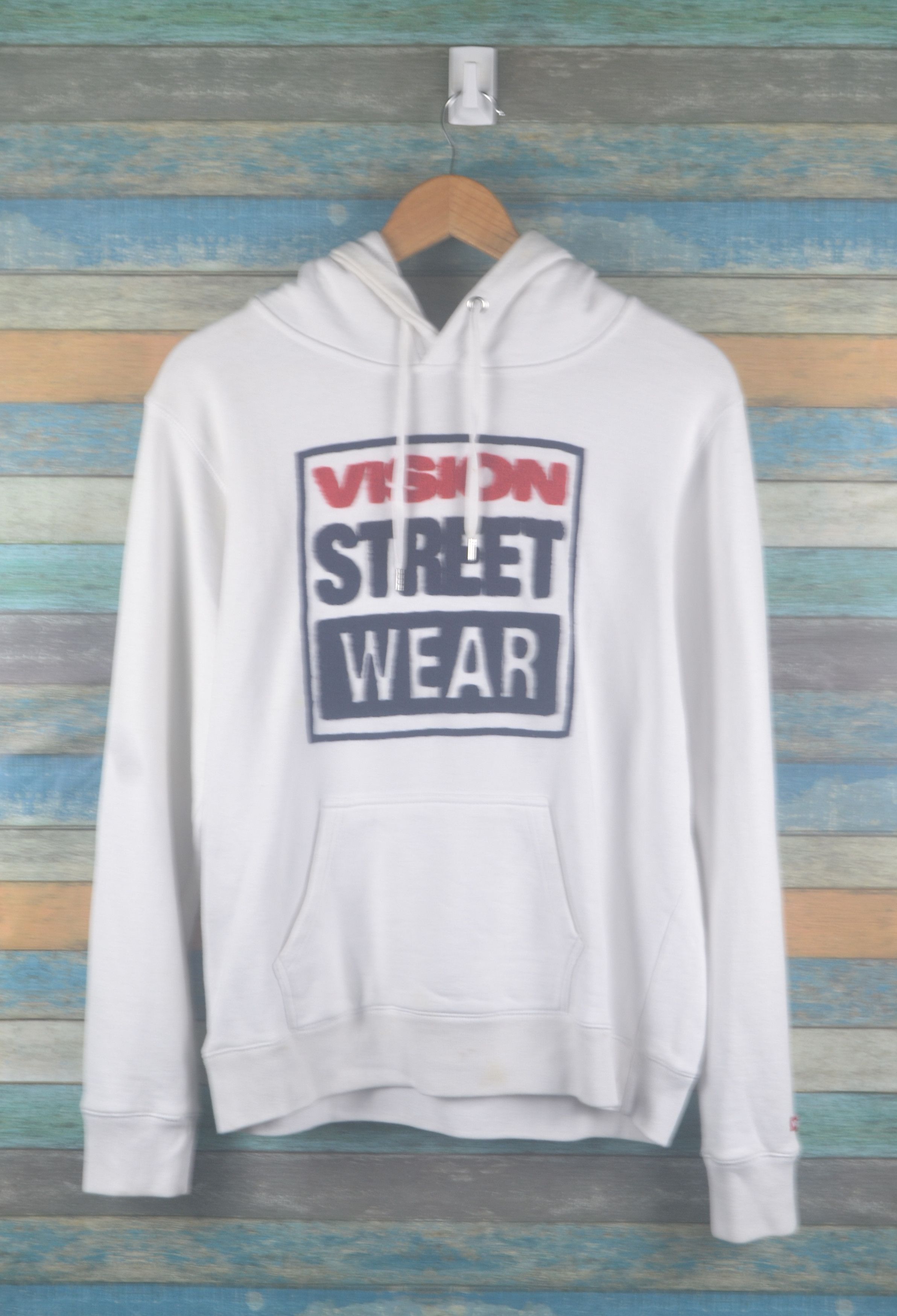 Sweat à Capuche Homme Vision Street Wear Gris - Taille M - Neuf Sans Étiquette