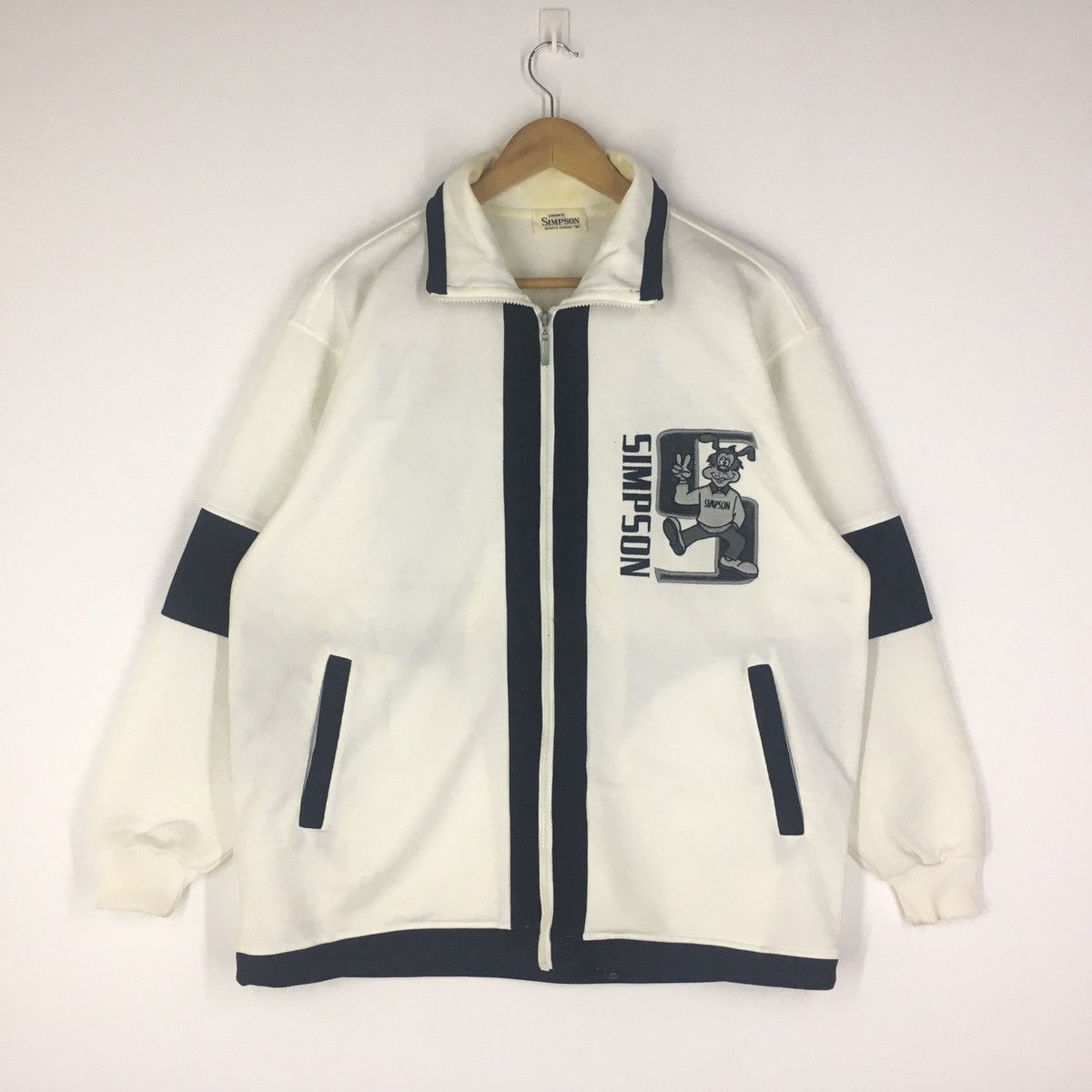 The Simpsons Vintage 90s SIMPSON Motorsport Zipper Jacket The Simpsons Vintage 90s SIMPSON Motorsport Zipper Jacket