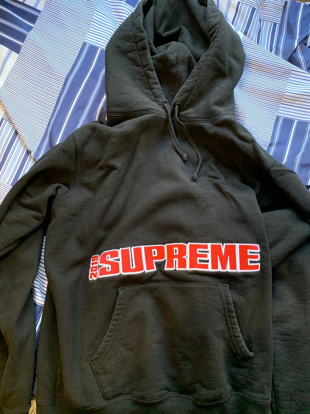 Supreme Blockbuster Hooded Sweatshirt Black Men's - SS19 - US