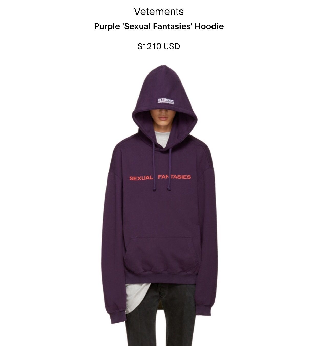 Purple 'Sexual Fantasies' Hoodie