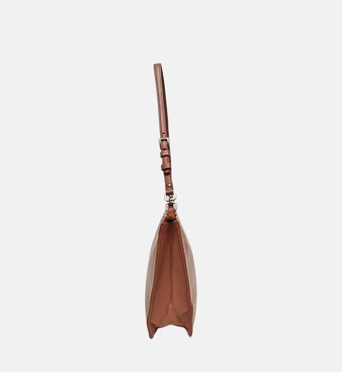 Prada PRADA bean sand cowhide leather shoulder bag silver hardware Size ONE SIZE - 4 Thumbnail