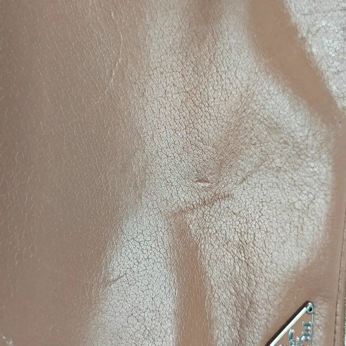 Prada PRADA bean sand cowhide leather shoulder bag silver hardware Size ONE SIZE - 8 Thumbnail