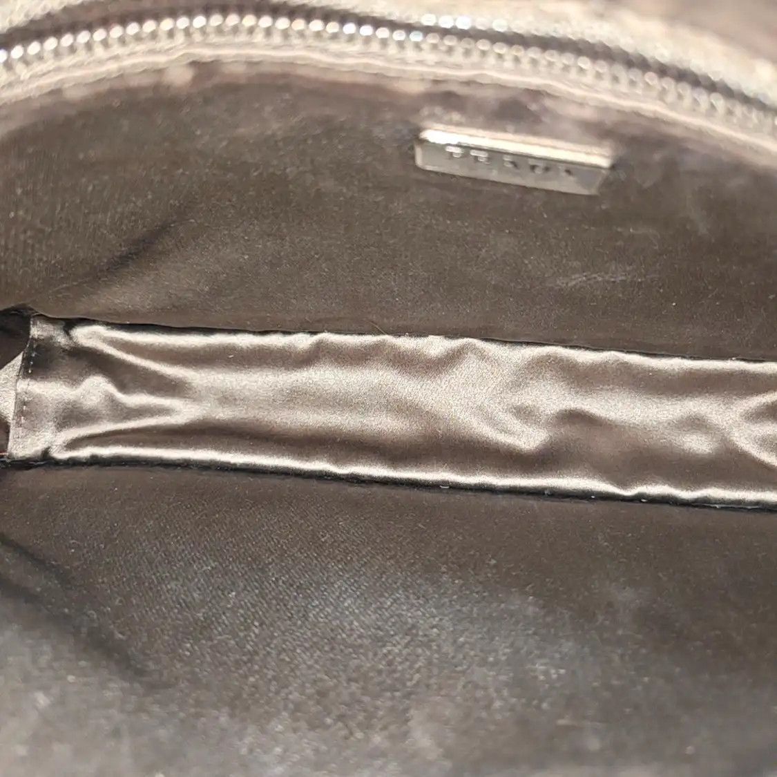 Prada PRADA bean sand cowhide leather shoulder bag silver hardware Size ONE SIZE - 7 Thumbnail