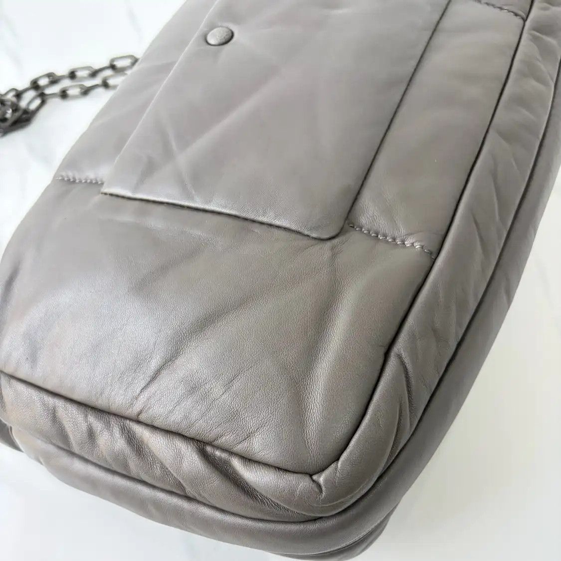 Prada PRADA grey sheepskin shoulder bag Size ONE SIZE - 13 Thumbnail