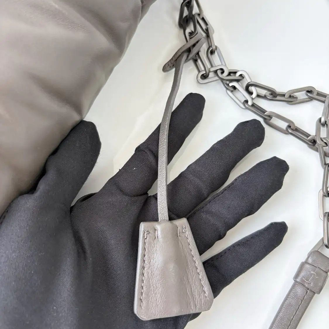 Prada PRADA grey sheepskin shoulder bag Size ONE SIZE - 10 Thumbnail