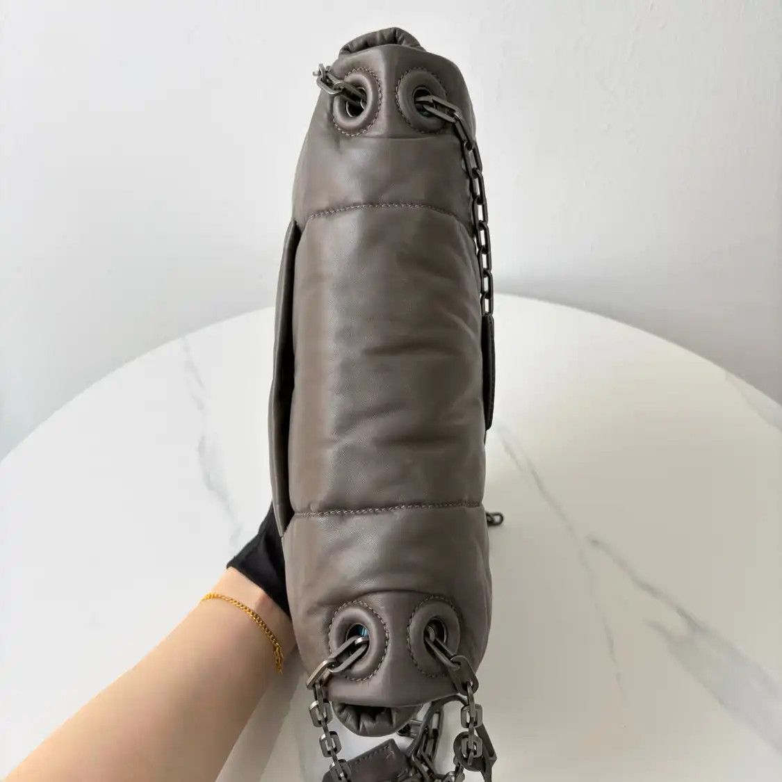 Prada PRADA grey sheepskin shoulder bag Size ONE SIZE - 8 Thumbnail