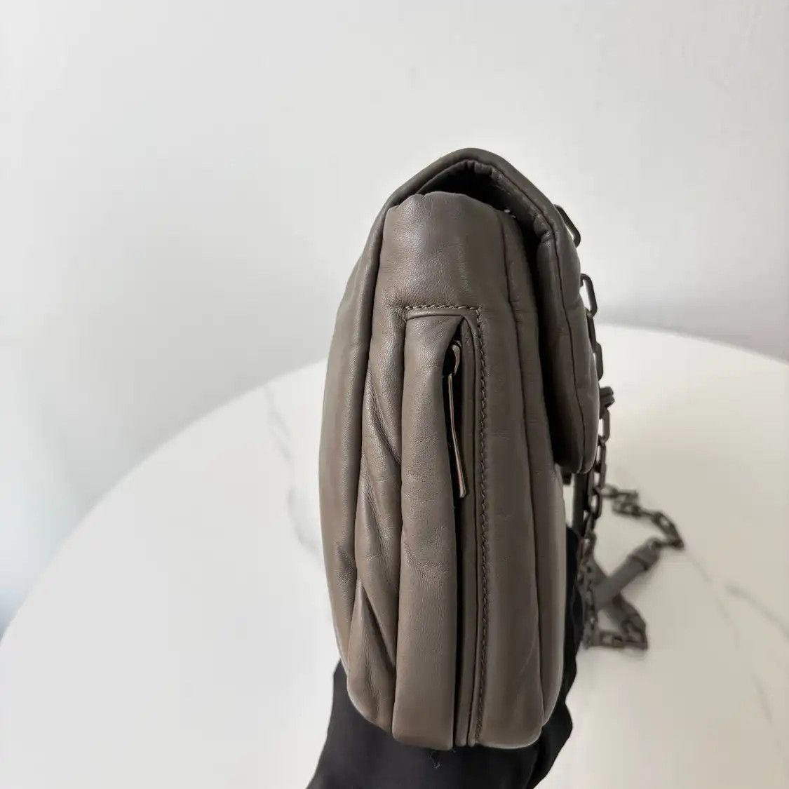 Prada PRADA grey sheepskin shoulder bag Size ONE SIZE - 3 Thumbnail
