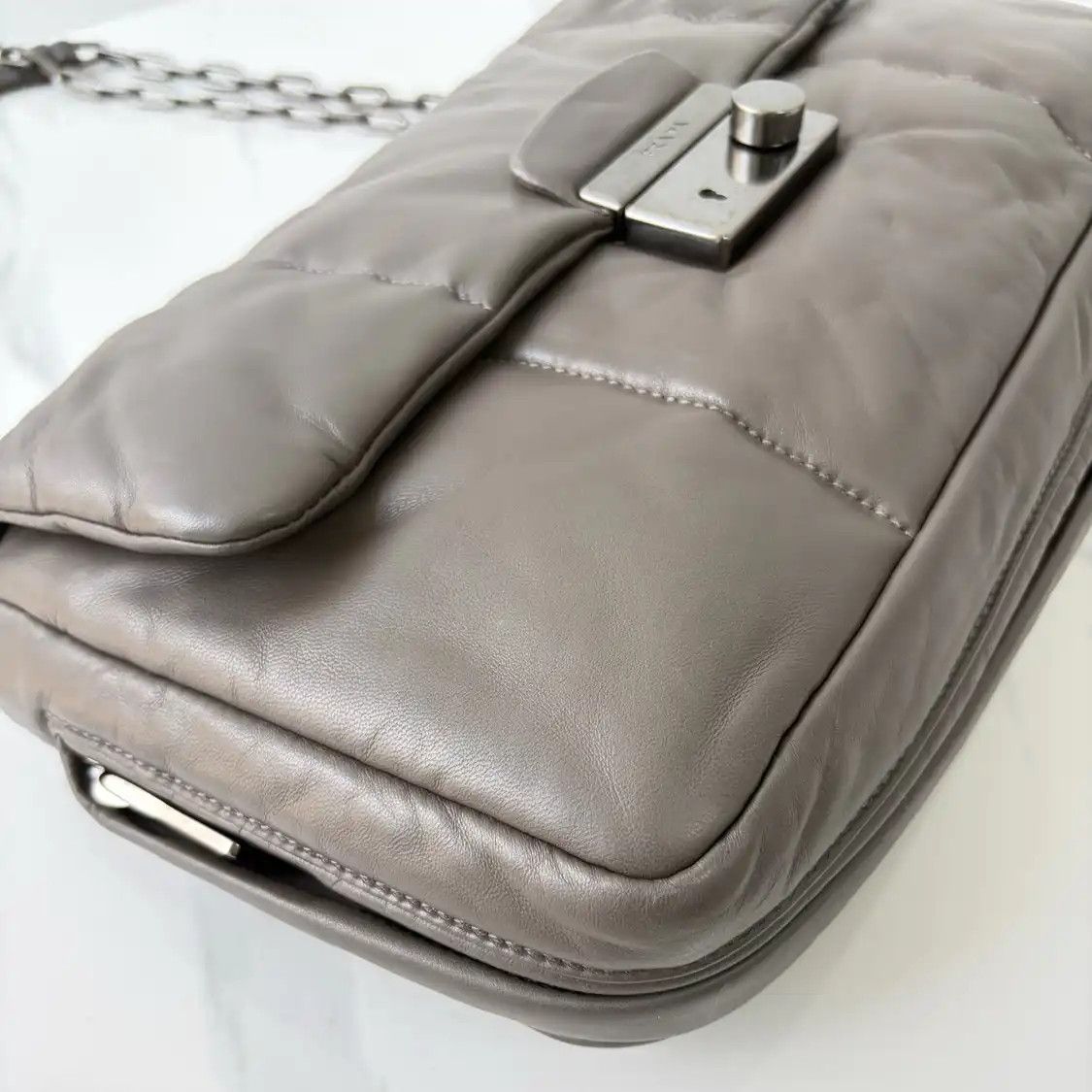 Prada PRADA grey sheepskin shoulder bag Size ONE SIZE - 11 Thumbnail