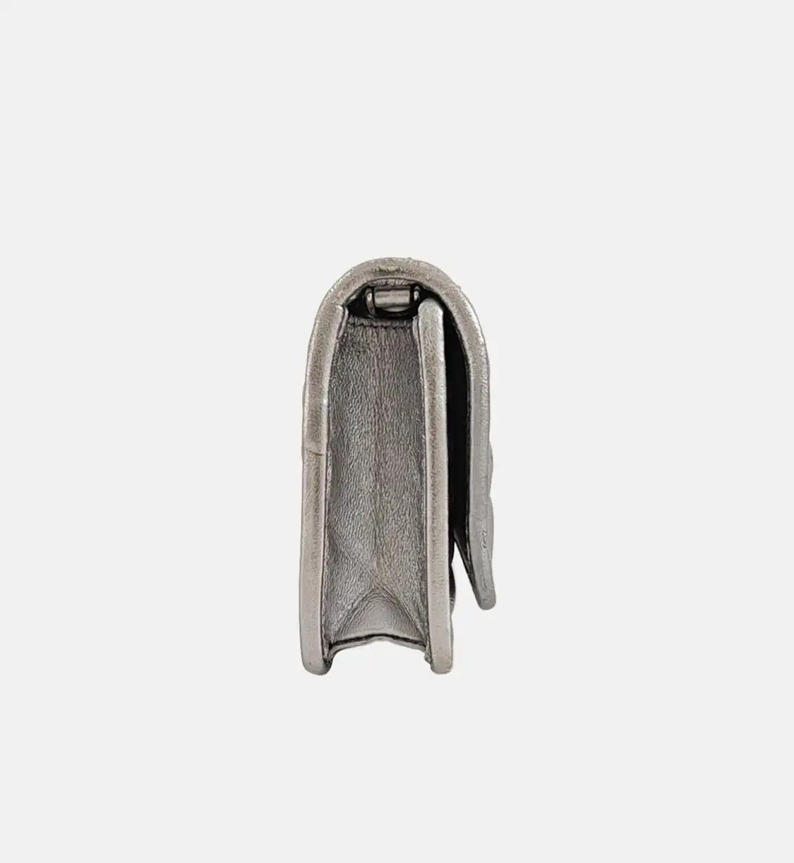 Prada PRADA Diagramme silver sheepskin quilted shoulder bag crossbody bag silver hardw Size ONE SIZE - 4 Thumbnail