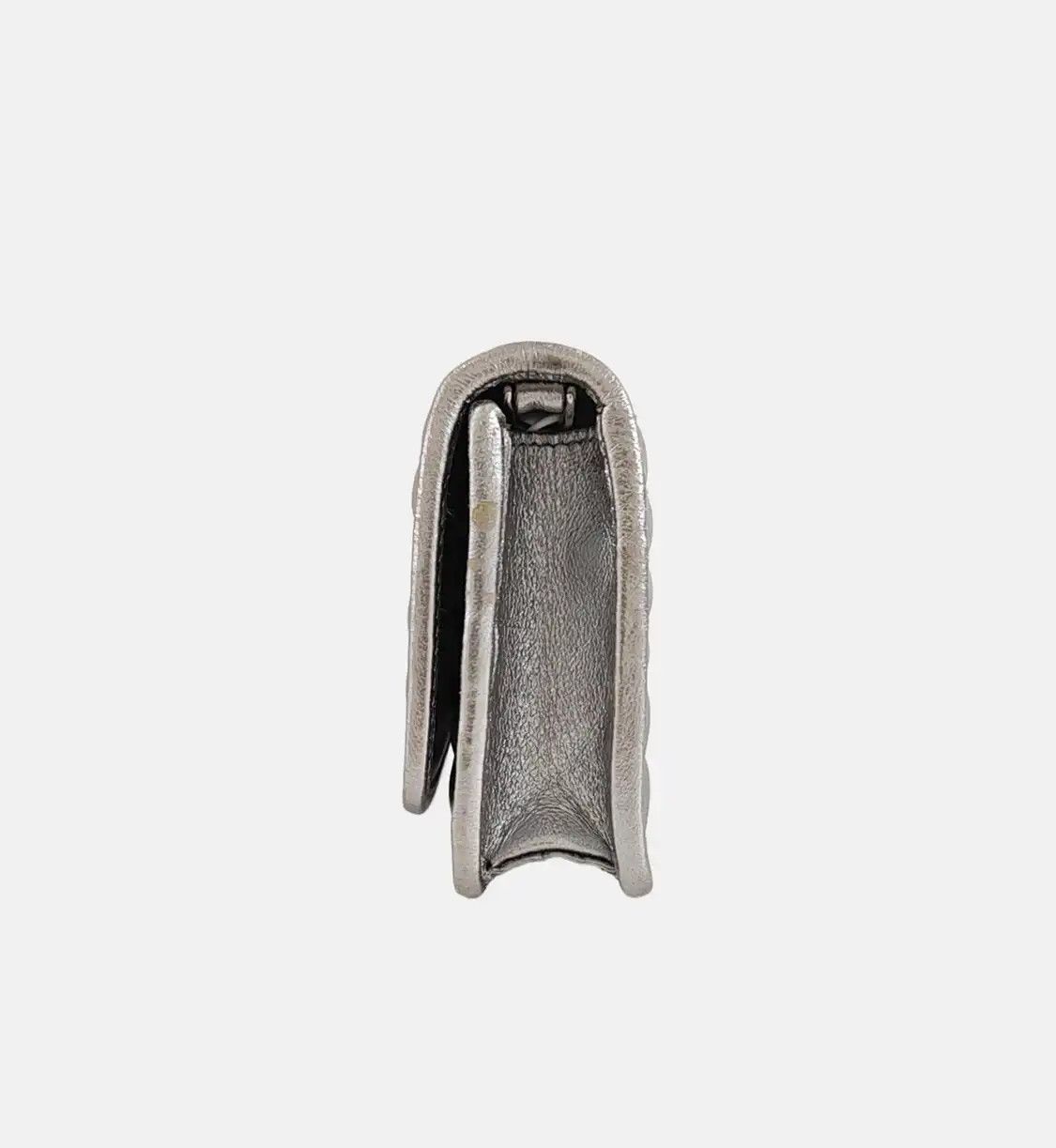 Prada PRADA Diagramme silver sheepskin quilted shoulder bag crossbody bag silver hardw Size ONE SIZE - 3 Thumbnail